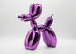 Modern Art Hot Pink Balloon Dog Resin Outdoor Fiberglass Sculpture