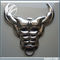 acciaio inossidabile dipinto scultura di arte della parete del cranio della Buffalo della parete del metallo di 50cm materiale fornitore