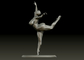 Contemporary Decoration Art Bronze Graceful Ballerina Sculpture