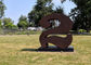 Contemporary Decoration Outdoor Metal Art Sculpture Corten Steel Number Sculpture