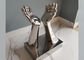 Height 51cm Contemporary Stainless Steel Metal Hand Sculpture For Indoor Decor