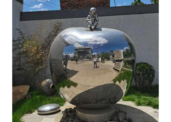 Un buon prezzo. Il giardino esterno del metallo dell'estratto di disegno di arte scolpisce la scultura della frutta della mela dell'acciaio inossidabile in linea