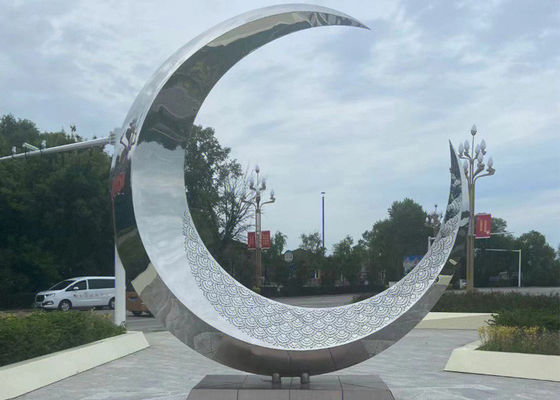 Un buon prezzo. Metallo moderno Art Stainless Steel Moon Sculpture del giardino di dimensione su ordinazione in linea