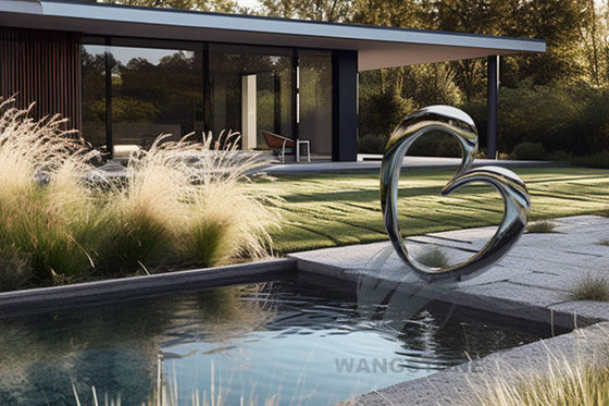 Un buon prezzo. Giardino Arte Moderna Specchio lucidato Scultura di Cuore d'Amore in linea