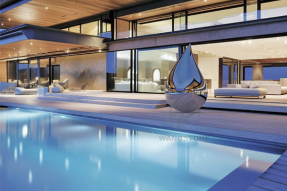 Un buon prezzo. Acciaio inossidabile lucidato metallo all'aperto arte scultura a goccia d'acqua in linea