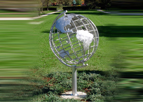 Un buon prezzo. Scultura decorativa dell'acciaio inossidabile con forma meridiana semi- del globo in linea