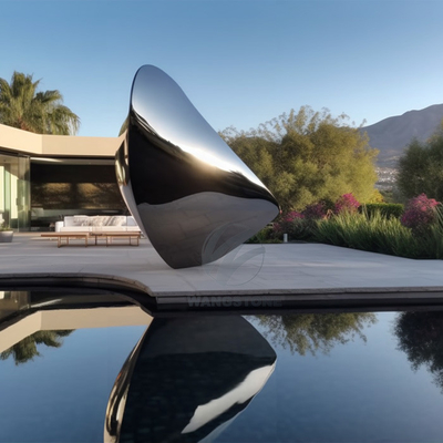 Un buon prezzo. Scultura in acciaio inossidabile per la decorazione di cortili e parchi pubblici con finitura speculare in linea