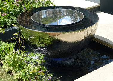 Mirror Polished Stainless Steel Outdoor Water Features Hemisphere Shape