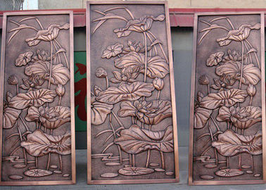 Un buon prezzo. Placche bronzee di bassorilievo del fiore di Lotus per la decorazione pubblica di arte della parete in linea