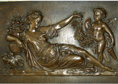 Un buon prezzo. Madre con finitura di superficie della colata di sollievo del bronzo di arte della parete di angelo WS-C485 in linea