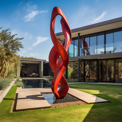 Un buon prezzo. Scultura in acciaio inossidabile di design accattivante per la decorazione di cortili e parchi pubblici in linea