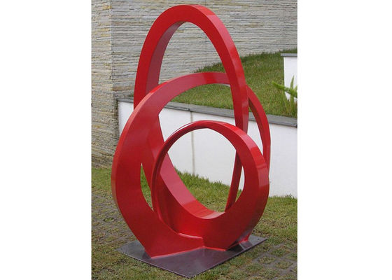 Un buon prezzo. Scultura astratta del metallo dipinta rosso della scultura dell'acciaio inossidabile del parco pubblico in linea