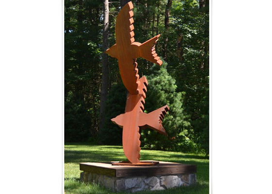 Un buon prezzo. Scultura d'acciaio di Corten di stile degli uccelli degli animali, architettura astratta dell'acciaio di Corten in linea