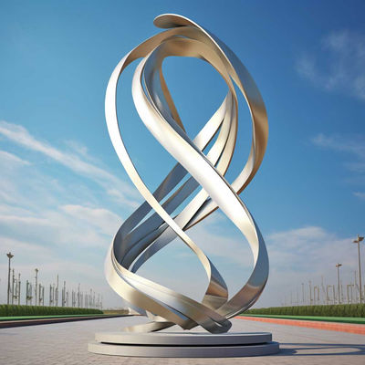 Un buon prezzo. Modern Metal Art Large Outdoor Matt Sculpture DNA in acciaio inossidabile in linea