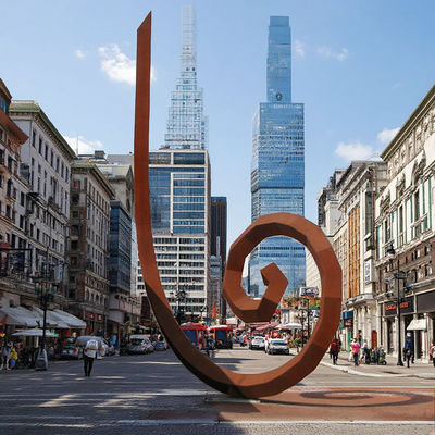 Un buon prezzo. Grandi Rust Metal Art Outdoor Parco urbano Paesaggio climatizzante Venditore di sculture in acciaio in linea