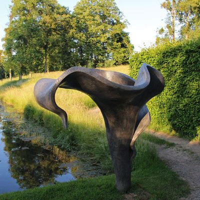 Un buon prezzo. Decorativo su misura Grande giardino Metallo Bronzo Paesaggio Scultura Fiore in linea