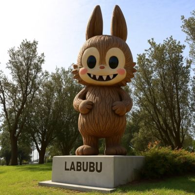 Un buon prezzo. Decorazione giardino Arte giocattolo Fibra di vetro Labubu scultura in linea