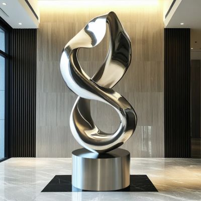 Un buon prezzo. Contemporary Indoor/Outdoor Decoration Stainless Steel Infinity Loop Sculpture in linea
