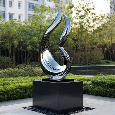 Un buon prezzo. Custom Garden Sculpture Contemporary Flowing Abstract Stainless Steel Sculpture in linea