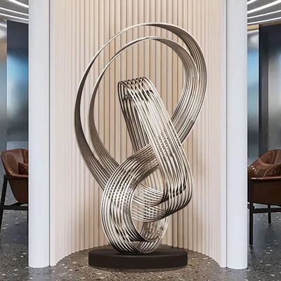 Un buon prezzo. Abstract Metal Floor Sculpture Modern Indoor Stainless Steel Art Piece in linea