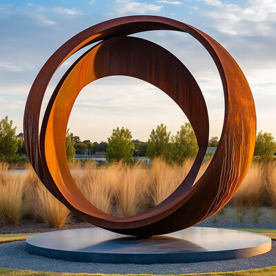 Un buon prezzo. Anelli in acciaio corten personalizzati per decorazioni esterne o di giardino In linea