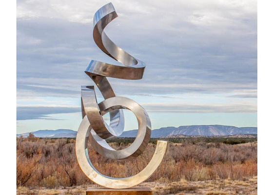 Un buon prezzo. Altezza della decorazione 300cm della scultura dell'acciaio inossidabile dello specchio di Wangstone grande in linea