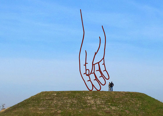 Un buon prezzo. Grande scultura decorativa della mano del metallo di arte della scultura d'acciaio all'aperto moderna di Corten in linea