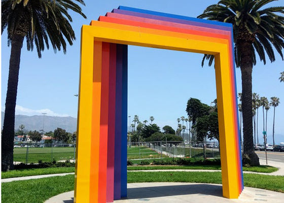 Un buon prezzo. Scultura del metallo dipinta abitudine, scultura moderna del portone per il paesaggio del giardino in linea