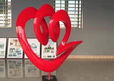 Un buon prezzo. L'arte urbana dell'acciaio inossidabile del paesaggio di grande arte rossa scolpisce il rosso dipinto in linea