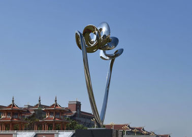 Un buon prezzo. Fuori specchio moderno della scultura astratta dell'acciaio inossidabile della porta lucidato in linea