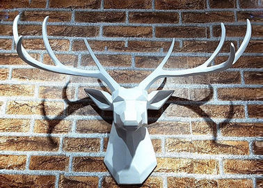 Un buon prezzo. Scultura di arte della parete dei cervi dipinta animale dell'acciaio inossidabile dei cervi del metallo in linea