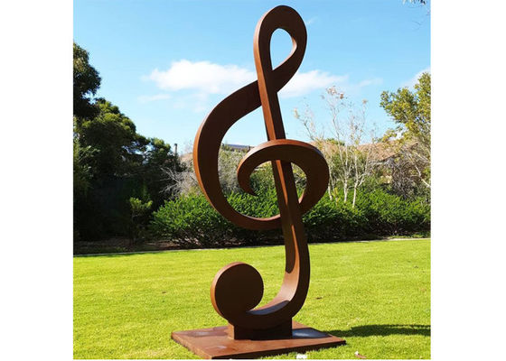 Un buon prezzo. Dimensioni personalizzate Corten in acciaio arrugginito Note musicali Scultura per giardino in linea