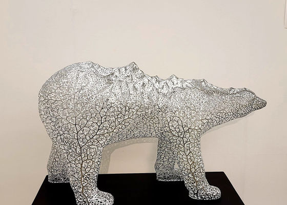 Un buon prezzo. Livello moderno della scultura 100cm dell'orso polare di acciaio inossidabile in linea
