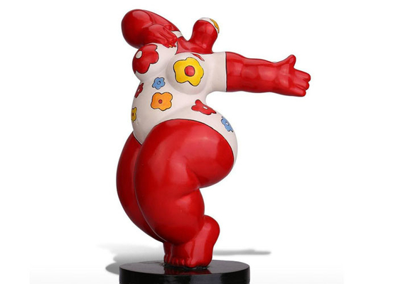 Multi decorazione di colore della donna della scultura all'aperto nuda della vetroresina