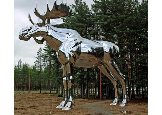 Un buon prezzo. Specchio decorativo da piazza o da giardino Scultura in acciaio inossidabile con cavallo grande 150 cm in linea