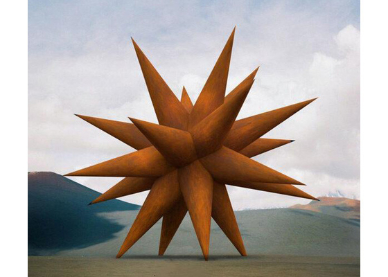Un buon prezzo. Grande scultura d'acciaio della stella di Corten del metallo per la decorazione di Natale in linea