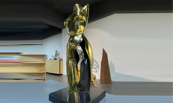 Un buon prezzo. Decorazione d'ottone lucidata della casa di signora Bronze Bust Statue della colata dell'oro in linea