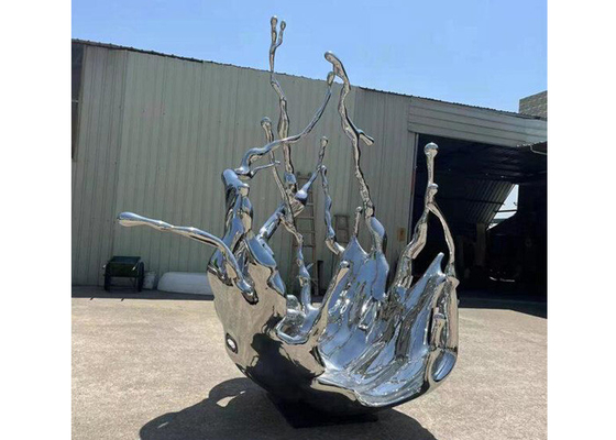 Scultura creativa di acciaio inossidabile Wave del giardino con la dimensione regolare 150 alta
