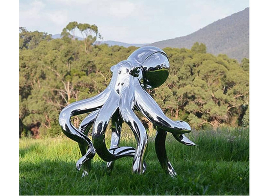 Scultura contemporanea del polipo di acciaio inossidabile dello specchio con la dimensione 180cm dell'altezza
