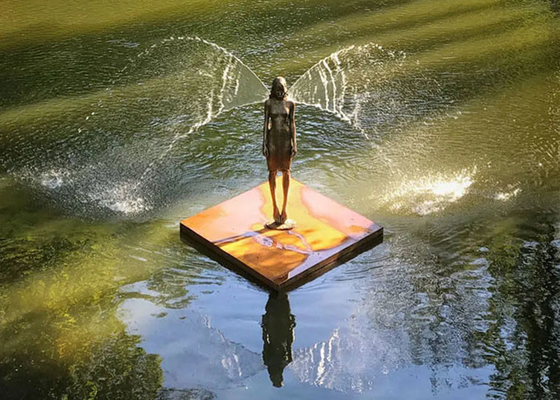 Un buon prezzo. Altezza all'aperto della fontana 180cm del bronzo di balletto della decorazione in linea
