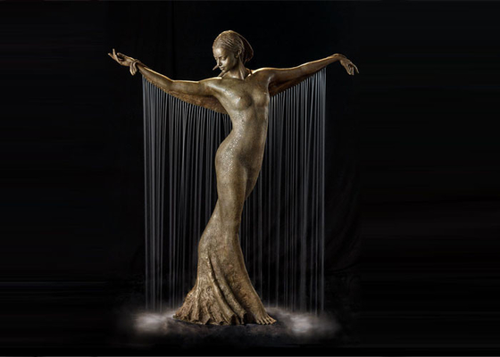 Un buon prezzo. Altezza bronzea di Water Fountain 180cm del ballerino della decorazione all'aperto del giardino in linea