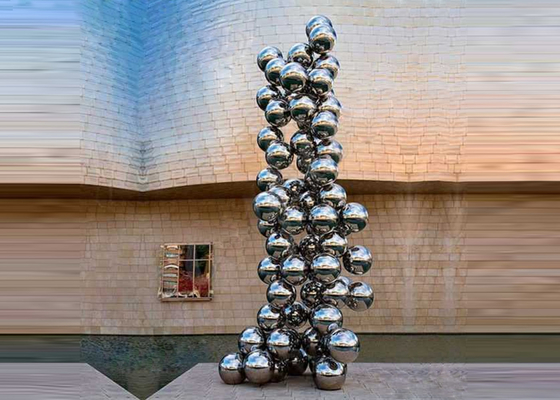 Un buon prezzo. Grandi giardini decorazione polito in acciaio inossidabile Multi sfere scultura in linea