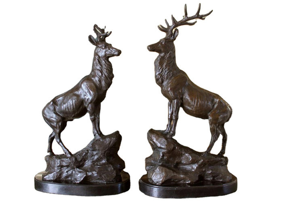 Antelope in metallo a grandezza naturale scultura di cervo in bronzo per interni o esterni