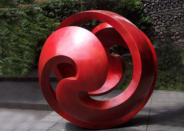 qualità Scultura rossa pubblica della sfera dell'acciaio inossidabile/grandi sculture di arte del metallo fabbrica