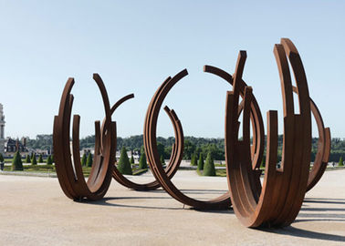 qualità Scultura d'acciaio di Corten di aspetto dei nastri di dancing per la decorazione all'aperto fabbrica