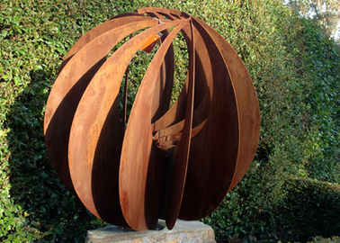 Un buon prezzo. Dimensione del metallo di Corten varia della scultura all'aperto vuota d'acciaio della sfera disponibile in linea