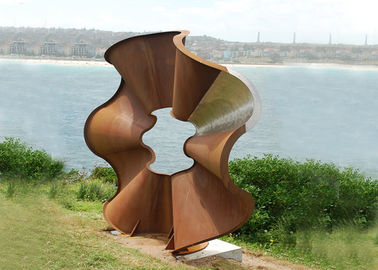 Un buon prezzo. Stile moderno della bella del fiore di forma scultura d'acciaio di Corten per all'aperto in linea