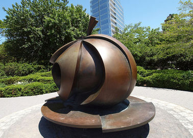 Un buon prezzo. Il bronzo moderno Apple della decorazione di arte del parco scolpisce la grande anti corrosione in linea