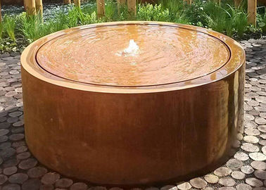 Un buon prezzo. Superficie freatica d'acciaio di Corten di tecnica di pezzo fucinato, superficie freatica rotonda di arte dell'iarda del metallo in linea
