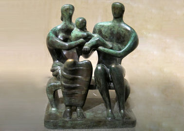 Un buon prezzo. Dimensione su misura progettazione bronzea a grandezza naturale adorabile fatta a mano dell'oggetto d'antiquariato delle statue della famiglia in linea